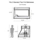 Ady Low Profile Twin Over Full Bunk Bed with Mesh Guardrail | Black Metal
