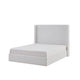 Cery King Size Bed with High Wingback Headboard | White Velvet Upholstery