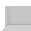 Cery King Size Bed with High Wingback Headboard | White Velvet Upholstery