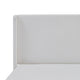 Cery King Size Bed with High Wingback Headboard | White Velvet Upholstery