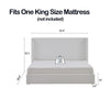 Cery King Size Bed with High Wingback Headboard | White Velvet Upholstery