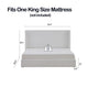 Cery King Size Bed with High Wingback Headboard | White Velvet Upholstery