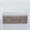 Sely Bench with Flip Top Storage | 46" Padded Ivory Seat | Light Gray