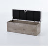 Sely Bench with Flip Top Storage | 46" Padded Ivory Seat | Light Gray