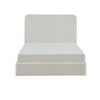 Welz King Size Bed with Tall Headboard | Pearl White Chenille Upholstery