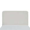 Welz King Size Bed with Tall Headboard | Pearl White Chenille Upholstery