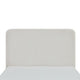 Welz King Size Bed with Tall Headboard | Pearl White Chenille Upholstery