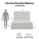 Welz King Size Bed with Tall Headboard | Pearl White Chenille Upholstery