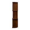 Wall Mounted Bar 3 Tier Bottle Wine Rack w Glass Holder | Walnut Brown