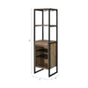 Nery Wine Rack with 1 Drawer & 3 Shelves | 69" | Weathered Oak Brown