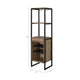 Nery Wine Rack with 1 Drawer & 3 Shelves | 69" | Weathered Oak Brown