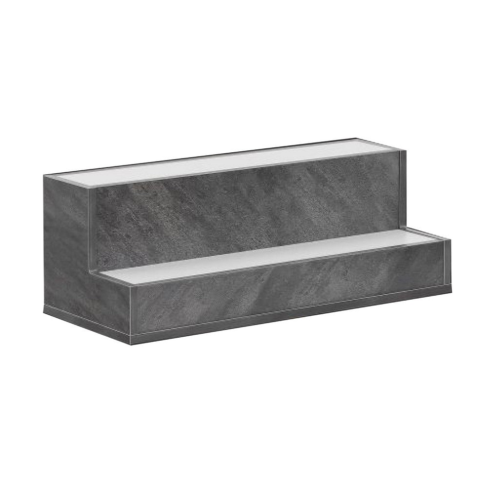 Bar Bottle Display Shelf with LED Remote Control | 20" | Gray Wood