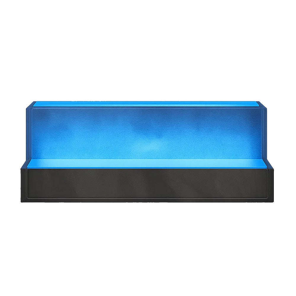 Bar Bottle Display Shelf with LED Remote Control | 20" | Gray Wood