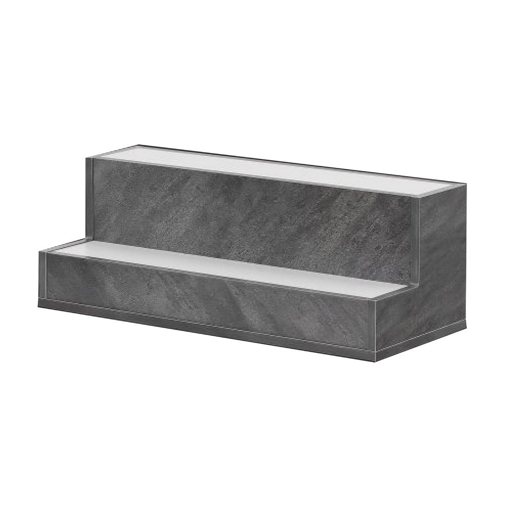 Bar Bottle Display Shelf with LED Remote Control | 20" | Gray Wood