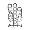 13 Bottles Countertop Wine Rack | 23" | Cactus Shaped Black Metal Frame