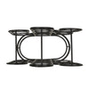 13 Bottles Countertop Wine Rack | 23" | Cactus Shaped Black Metal Frame