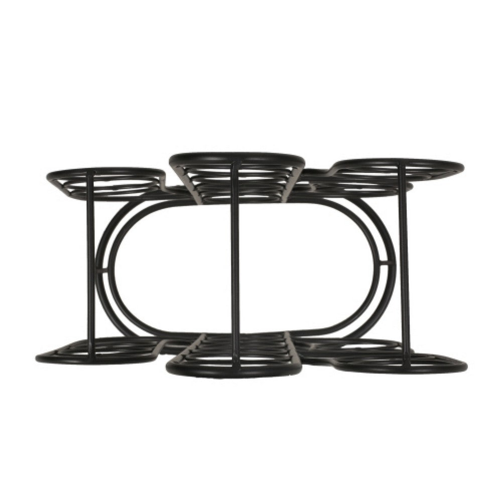13 Bottles Countertop Wine Rack | 23" | Cactus Shaped Black Metal Frame
