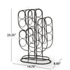 13 Bottles Countertop Wine Rack | 23" | Cactus Shaped Black Metal Frame