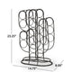 13 Bottles Countertop Wine Rack | 23" | Cactus Shaped Black Metal Frame