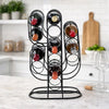 13 Bottles Countertop Wine Rack | 23" | Cactus Shaped Black Metal Frame
