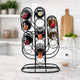 13 Bottles Countertop Wine Rack | 23" | Cactus Shaped Black Metal Frame