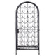 Homy Wine Rack Cabinet with Lock | Holds 35 Bottles | Black Wrought Iron