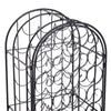 Homy Wine Rack Cabinet with Lock | Holds 35 Bottles | Black Wrought Iron