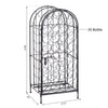Homy Wine Rack Cabinet with Lock | Holds 35 Bottles | Black Wrought Iron