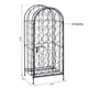 Homy Wine Rack Cabinet with Lock | Holds 35 Bottles | Black Wrought Iron