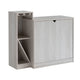 Wine Bottle Display Bar Cabinet | Holds 4 Bottles | Oak White Wood Finish