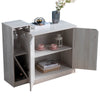 Wine Bottle Display Bar Cabinet | Holds 4 Bottles | Oak White Wood Finish