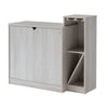 Wine Bottle Display Bar Cabinet | Holds 4 Bottles | Oak White Wood Finish