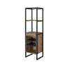 Nery Wine Rack with 1 Drawer & 3 Shelves | 70" | Weathered Oak Brown
