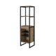 Nery Wine Rack with 1 Drawer & 3 Shelves | 70" | Weathered Oak Brown