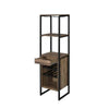 Nery Wine Rack with 1 Drawer & 3 Shelves | 70" | Weathered Oak Brown