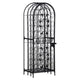 Homy Tall Wine Rack Cabinet w Lock | Holds 45 Bottles | Black Wrought Iron