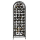 Homy Tall Wine Rack Cabinet w Lock | Holds 45 Bottles | Black Wrought Iron