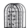 Homy Tall Wine Rack Cabinet w Lock | Holds 45 Bottles | Black Wrought Iron