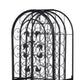 Homy Tall Wine Rack Cabinet w Lock | Holds 45 Bottles | Black Wrought Iron