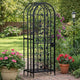 Homy Tall Wine Rack Cabinet w Lock | Holds 45 Bottles | Black Wrought Iron