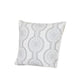Zey Throw Pillow Cover | Snowflake Embroidered White Velvet | 20" Square
