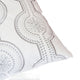 Zey Throw Pillow Cover | Snowflake Embroidered White Velvet | 20" Square
