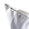 Keo Outdoor Throw Pillow Cover | Silver White Wide Stripes | 20" Square