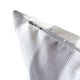 Keo Outdoor Throw Pillow Cover | Silver White Wide Stripes | 20" Square
