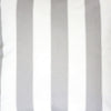 Keo Outdoor Throw Pillow Cover | Silver White Wide Stripes | 20" Square