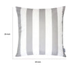 Keo Outdoor Throw Pillow Cover | Silver White Wide Stripes | 20" Square