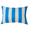 Keo Outdoor Lumbar Throw Pillow Cover | Blue & White Wide Stripes | 14x20