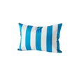 Keo Outdoor Lumbar Throw Pillow Cover | Blue & White Wide Stripes | 14x20