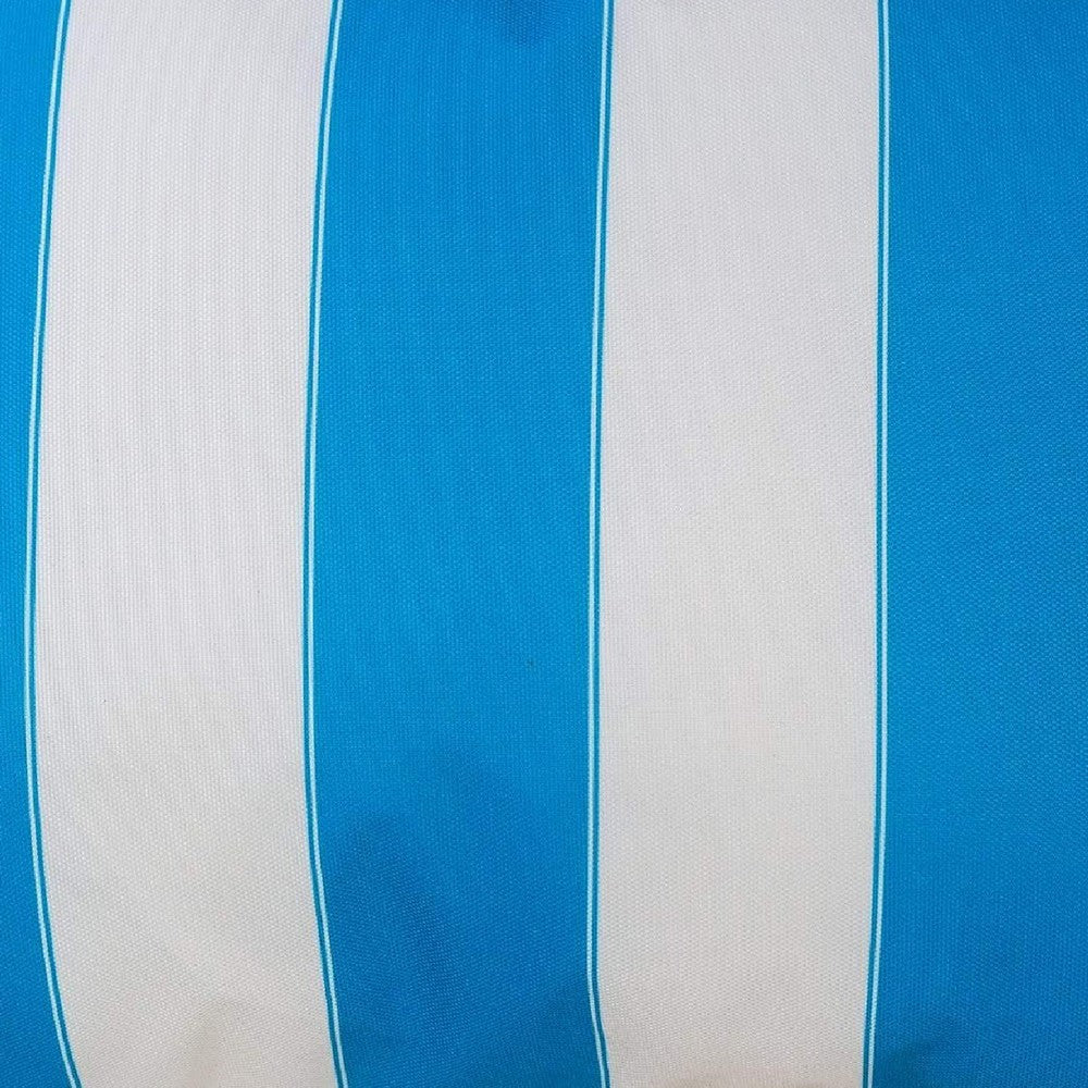 Keo Outdoor Lumbar Throw Pillow Cover | Blue & White Wide Stripes | 14x20