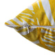 Gey Throw Pillow Cover | Outdoor Yellow & White Leaf Pattern 20" Square